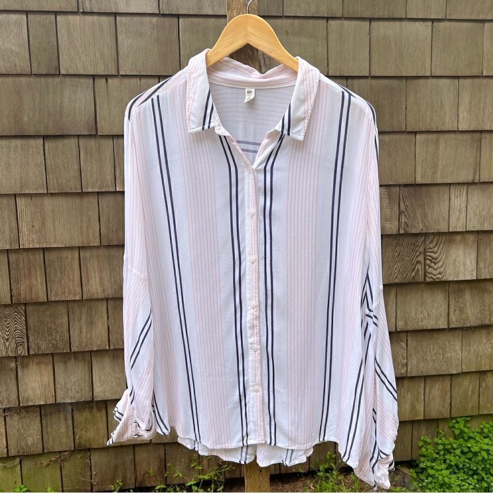 BP Button Up Rayon Flow Blouse XL